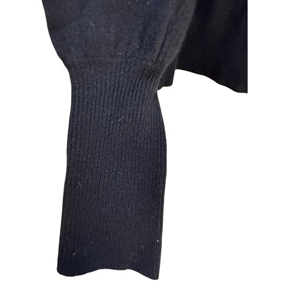 Nordstrom Black‎ Cashmere Sweater L Ribbed Cuffs & Neckline - Picture 4 of 12